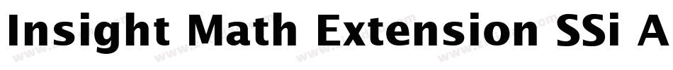 Insight Math Extension SSi Alternate Extension字体转换